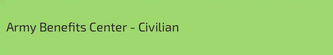 Army Benefits Center - Civilian